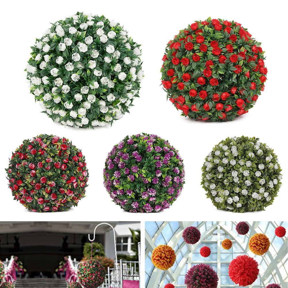 1 Stück 20cm/25cm Rose Künstliche Blumenkugeln Hochzeit Römische Säule Wegweiser Dekorationen Geburtstagsfeier Schöner Strauß
