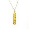 Gold Hand-Wound Colorful Beaded Crystal Agate U-Shaped Pendant Necklace N123