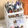 Transparent 3-Tier Desktop Storage Drawer Organizer