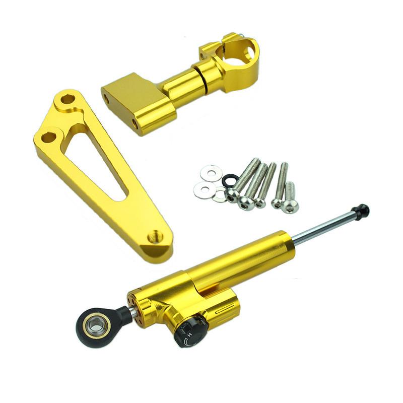 Fiber Carbon Steering Damper Stabilizer Motorcycle For Honda CB600F HORNET CB 600 F 2007-2016 Dampers Mount Bracket Support Kit