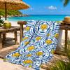 Fc Crest Design Printed Microfiber Beach Towel, Soft And Absorbent, Quick-Dry, Ideal for Summer Travel, Beach Essential, Swimming Pool