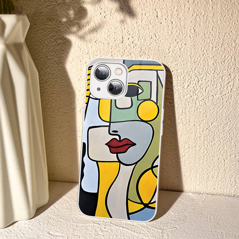 

Picasso Abstract Art For IPhone 14 13 12 Mini 11 Pro XS Max X XR 14 Plus Tempered Glass Cover iphone 11pro max