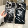 Gym Mode Fitness Bodybuilding Plating Phone Case For Iphone 16 17 Pro Max Air 16E 14 15 Plus 12 13 Mini Anti-Fall Airabag Cover