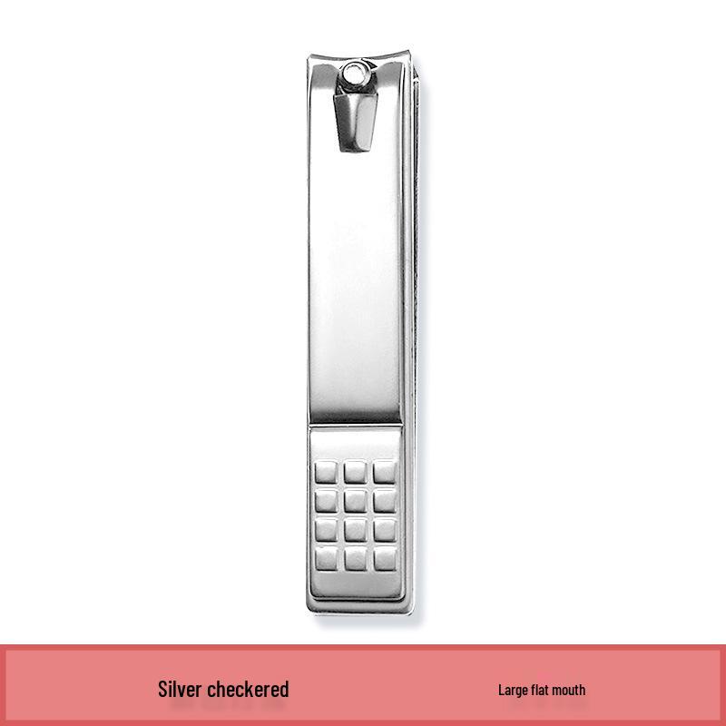Portable Stainless Steel Nail Clipper Set with Storage Bag Single Large Silver Nail Clipper