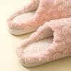 Cotton Slippers for Indoor House Women Warm Non Slip Slippers Winter Home Fashion Fluffy Shoes Simple Couple Plush Slippers