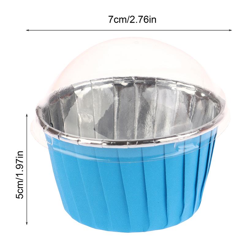 10 szt./zestaw Foremka do babeczek Foremka do pieczenia z pokrywkami Rolowane usta Papierowe foremki do muffinów