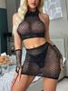 Fashion Shiny Rhinestone Bodysuit Women Sexy Lingerie Fishnet Dress Secret Lace Underwear Hot Sexy Set Erotic Shiny Bikinis