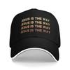 Jesus Is The Way Christian Faith Typography Baseball Caps Hip Hop  Sandwich Hat Unisex Adjustable Sun Cap Outdoor