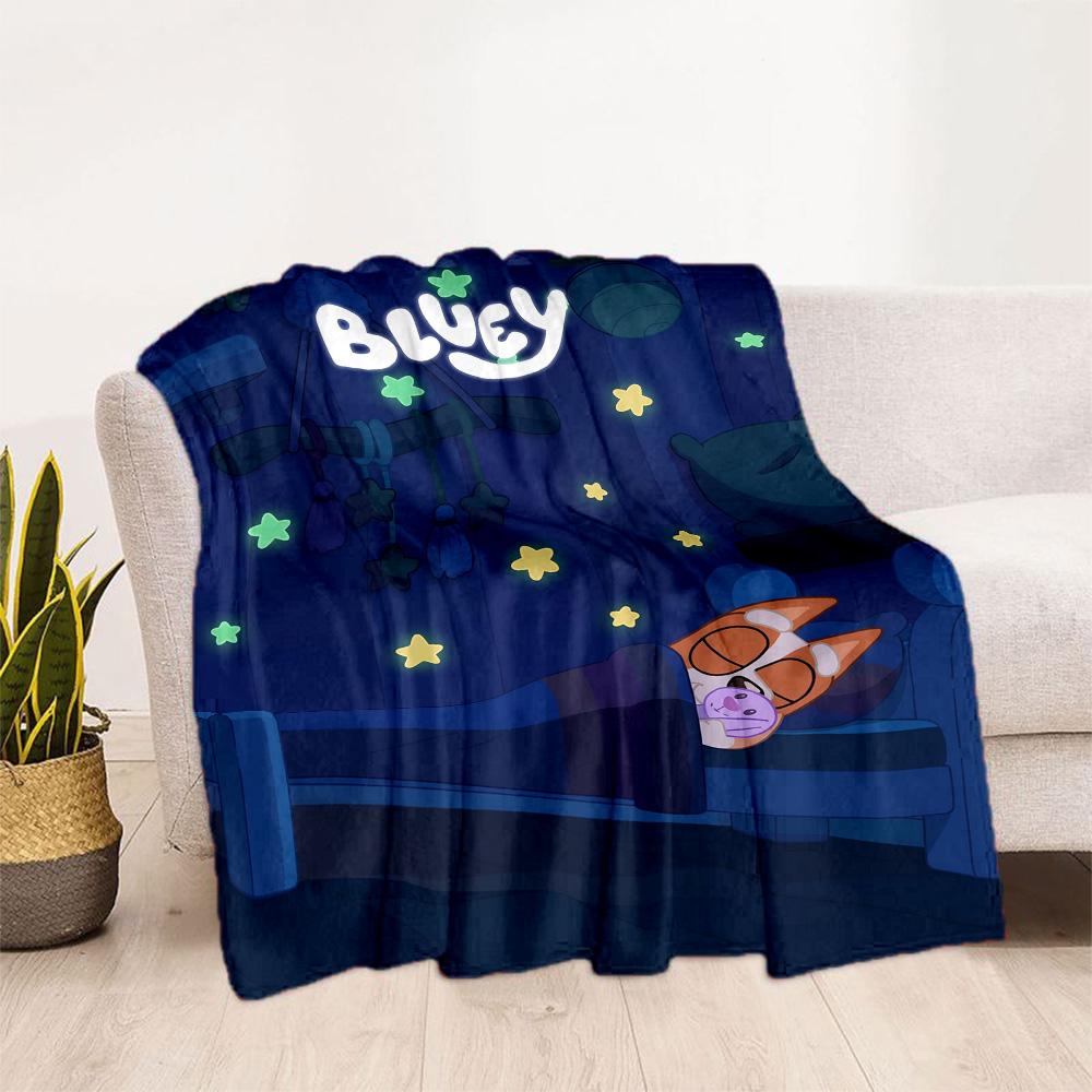 Bluey's Colorful Friends Blanket Comfortable Great for Office Chair Picnics Four Seasons Universal Stylish Decor