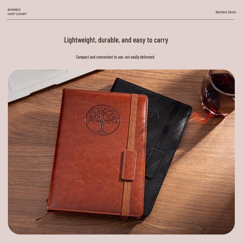 Cross-Border A5 Soft Leather Retro Business Notebook Diary