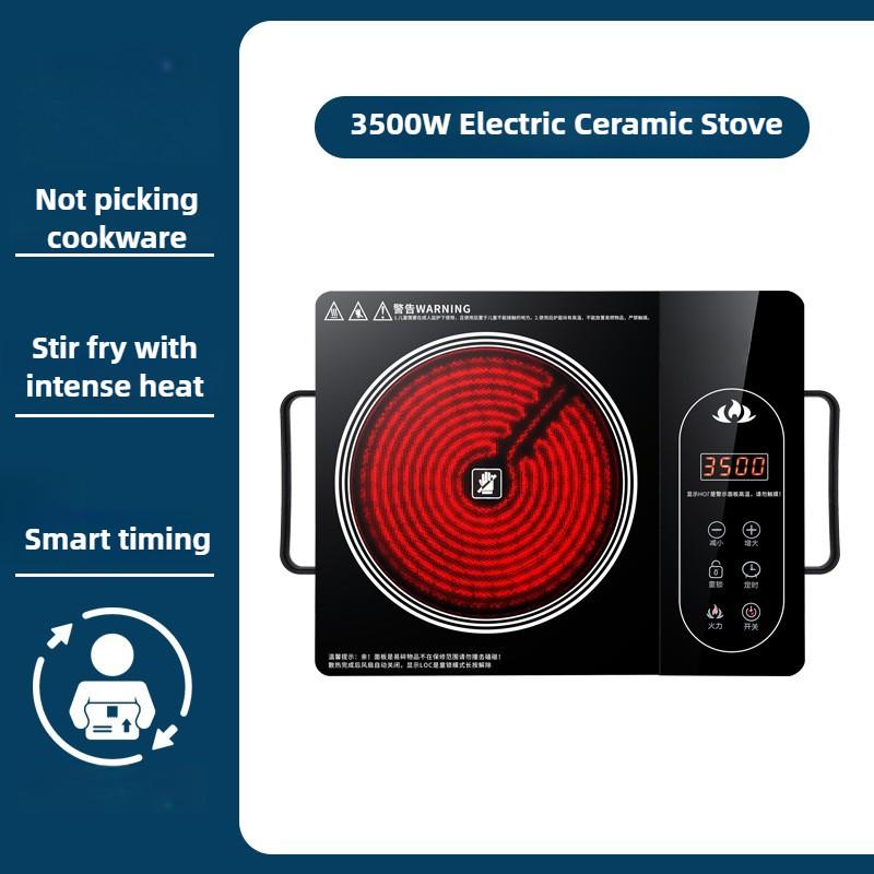 3500W Household Stir Fry Induction Cooker Kitchen Cooking Heating Stove High Power Electric Ceramic Stove