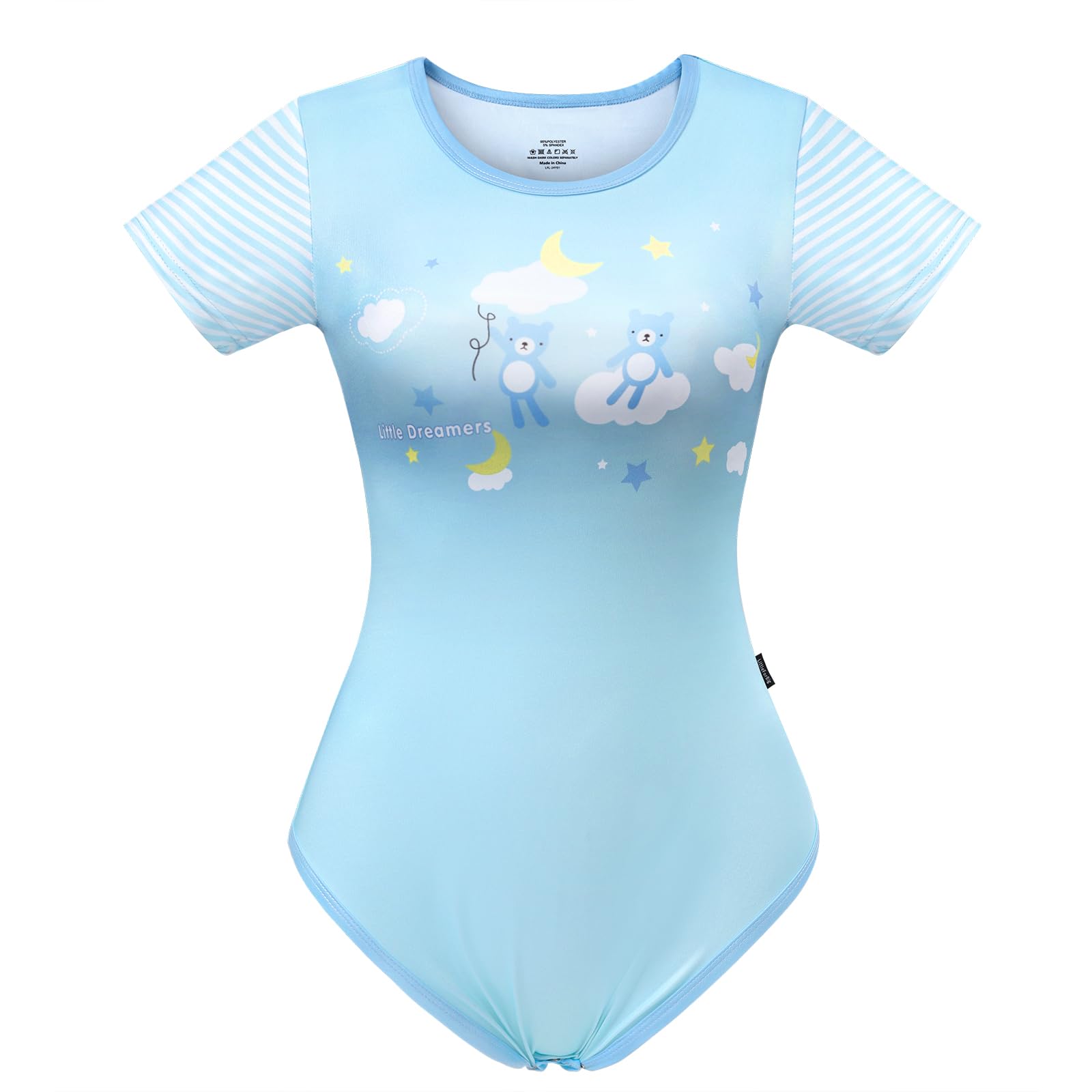 

[LittleForBig] Adult Romper Pajamas [Bear] Smooth and Silky Bodysuit, Size M