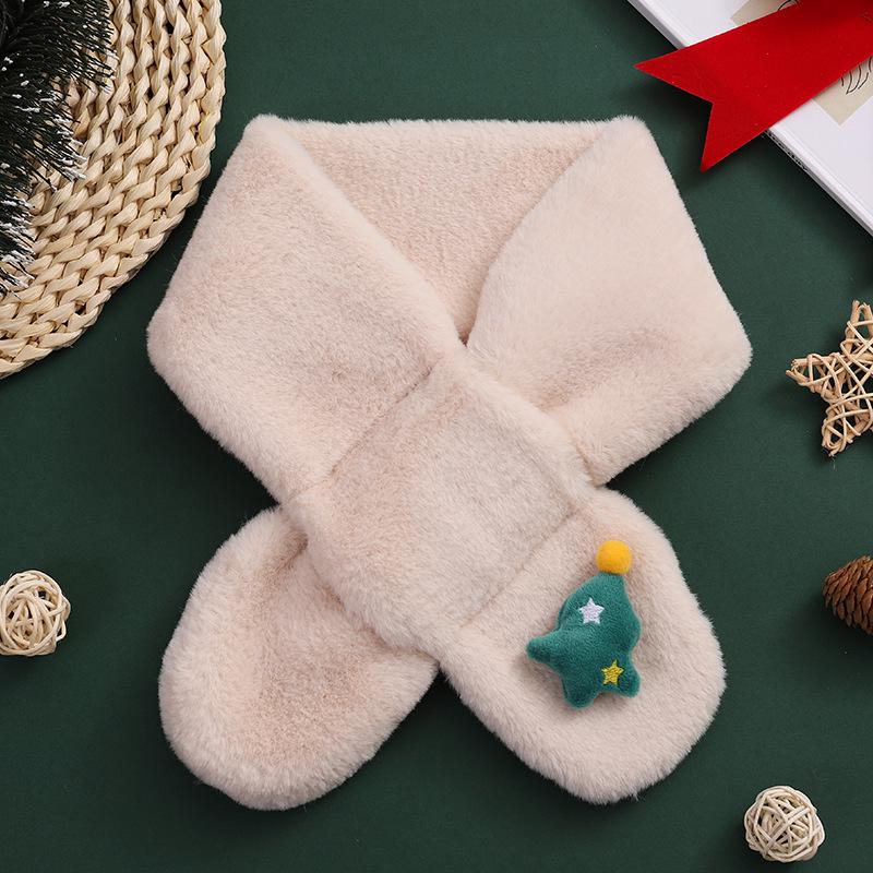 Dětský plyšový kreslený zimní nákrčník: Vánoční dárková šála