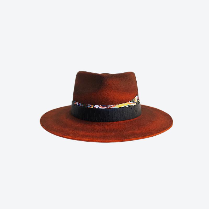 Retro Retro Wool Top Hat Burnt Top Hat Wool