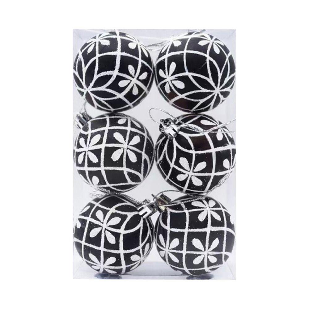 6ks Kulaté vánoční přívěsky 6cm Ozdoby na okno Vánoční koule Párty Svátek
