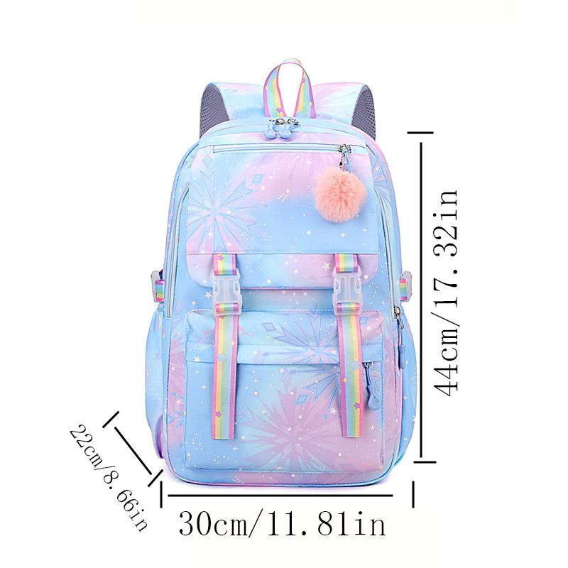 Kawaii School Bags Multiple Pockets Large Capacity Backpack For Women Fashionable Student Backpack With Pendant
