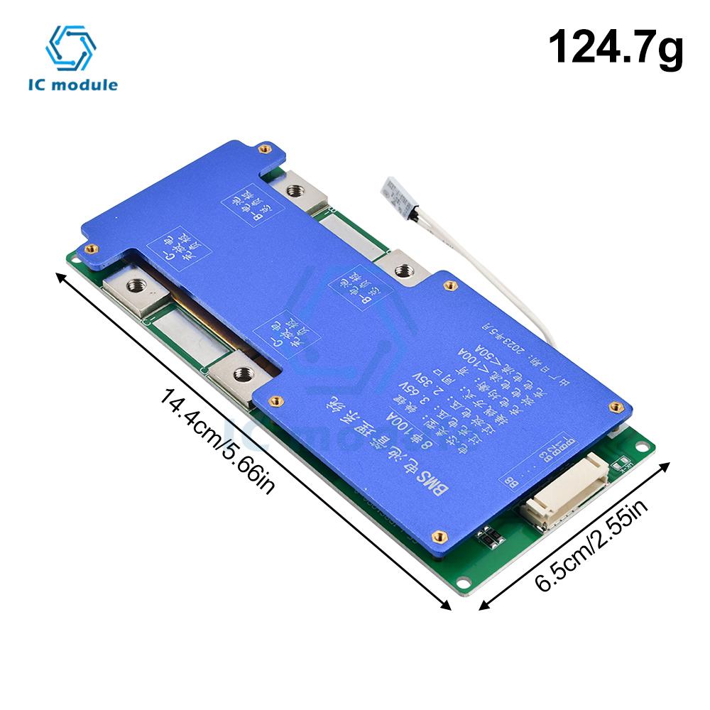BMS 4S DC14.6V 8S 24V 100A LiFePO4 Batterie Ausgleichsladeplatine Equalizer NTC Temperaturschutz Equalizador