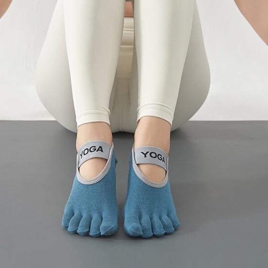 Toe Socks for Men And Women Non-slip Yoga Socks with Grips 5 Toe Athletic Running Socks for Pilates Barre Ballet Fitness