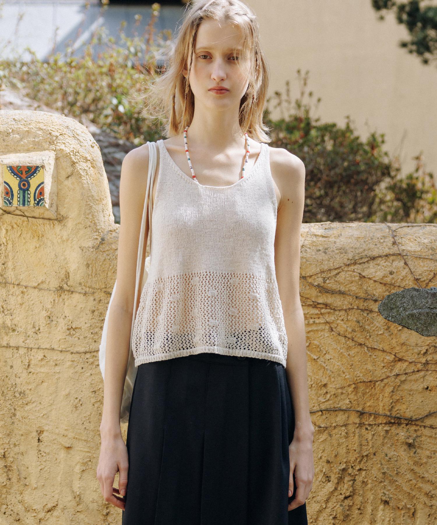 Annies Lizzy Knit Sleeveless (Ivory) Ivory
