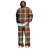Men's Layer Crewneck Sweatshirt and Cargo Pants Set with Elastic Waist