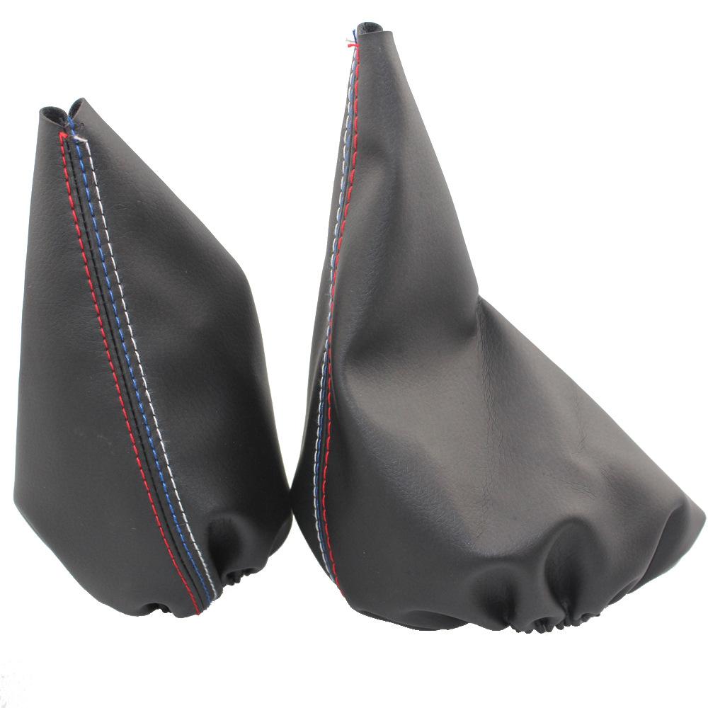 Car Shift Gear Stick Dust-proof Cover Handbrake Handle Faux Leather Cover for BMW E30 E36 E34 E46 Z3 Manual Models