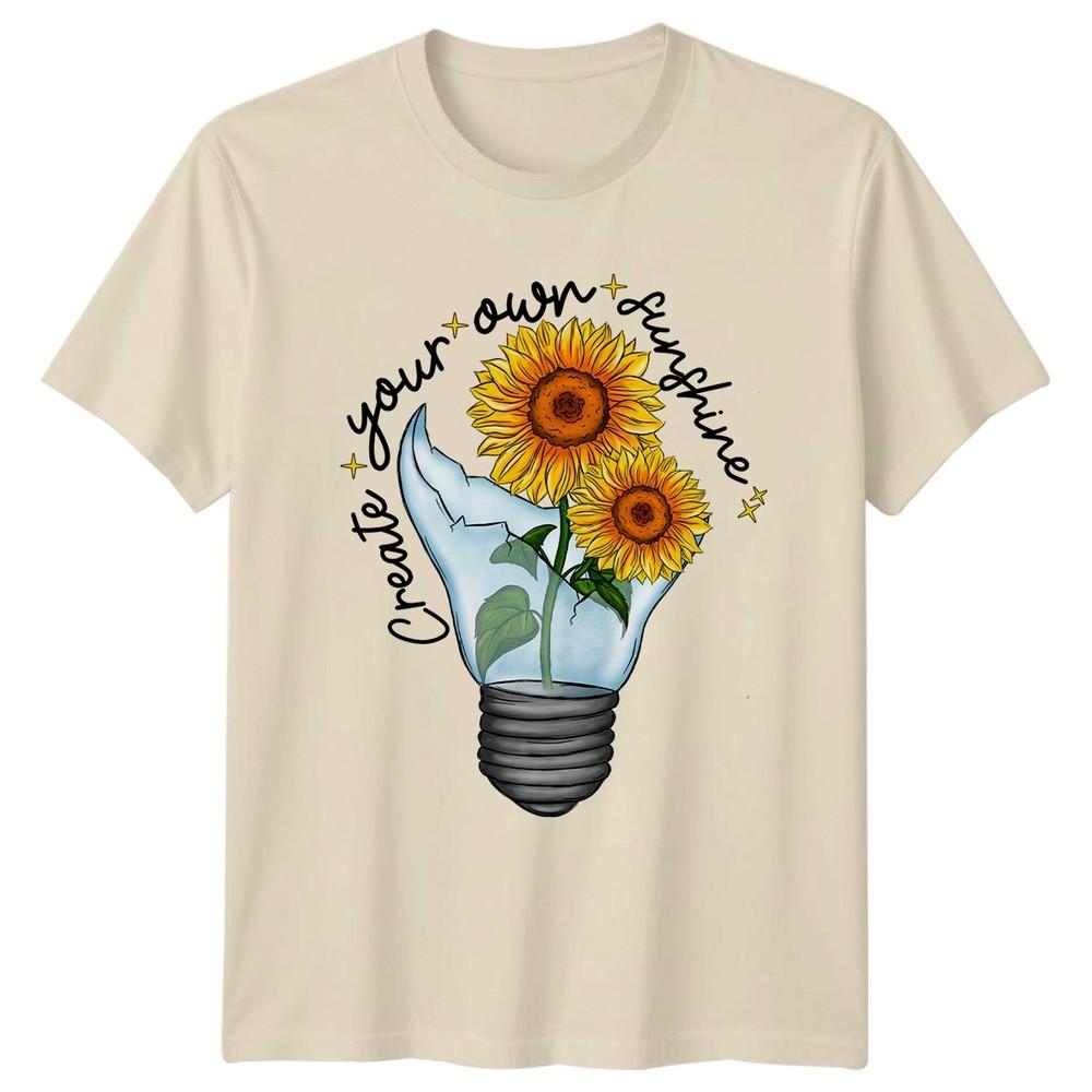 Create Your Own Sunshine Unisexs TShirt Lightbulb Inspirational Birthday