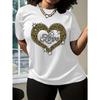 Women's Elegant Printed T-Shirt - Summer Fashion, Comfortable and Breathable, Round Neck T-Shirt,
