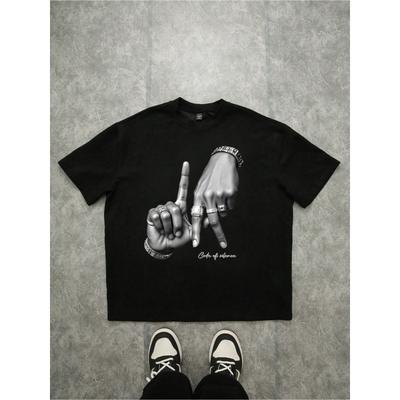Taglie Europee Grafiche Street Style T-Shirt da Uomo, Girocollo, Manica Corta, Vestibilità Regolare, Abbigliamento Casual per il Weekend