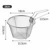Multifunctional Deep Fry Basket Folding Wire Mesh Colander Durable Hot Filter Pasta Spoon