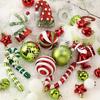 50-Piece Painted Christmas Ball Ornament Set for Tree Decorations