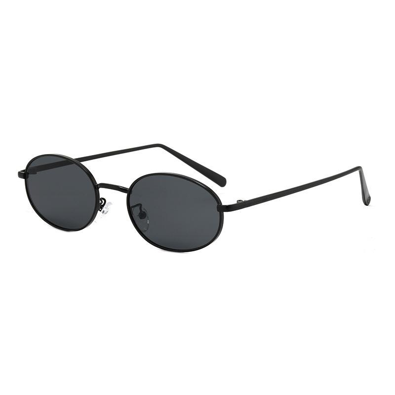 Metal Oval Retro Unisex Sunglasses Fashion Street Vin
