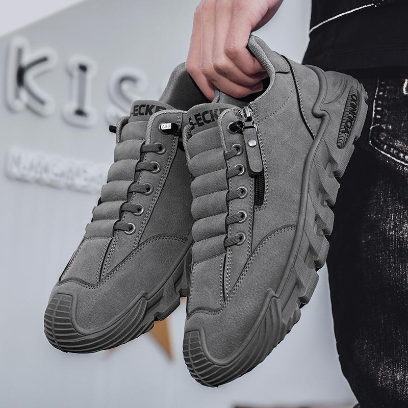 Spring new street men's shoes versatile sports and leisure shoes, black, gray