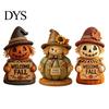 Maple Leaf Sunflower Yard Accents 3 Pcs Fall Wooden Scarecrow Figurines, Farmhouse Rustic Statue with Decorative Craft for Thanksgiving Leaf,