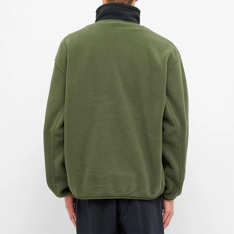 Nike ACG Logo Embroidered Half-Zip Fleece Pullover Jacket Men Jackets Army-Green CK6839-325