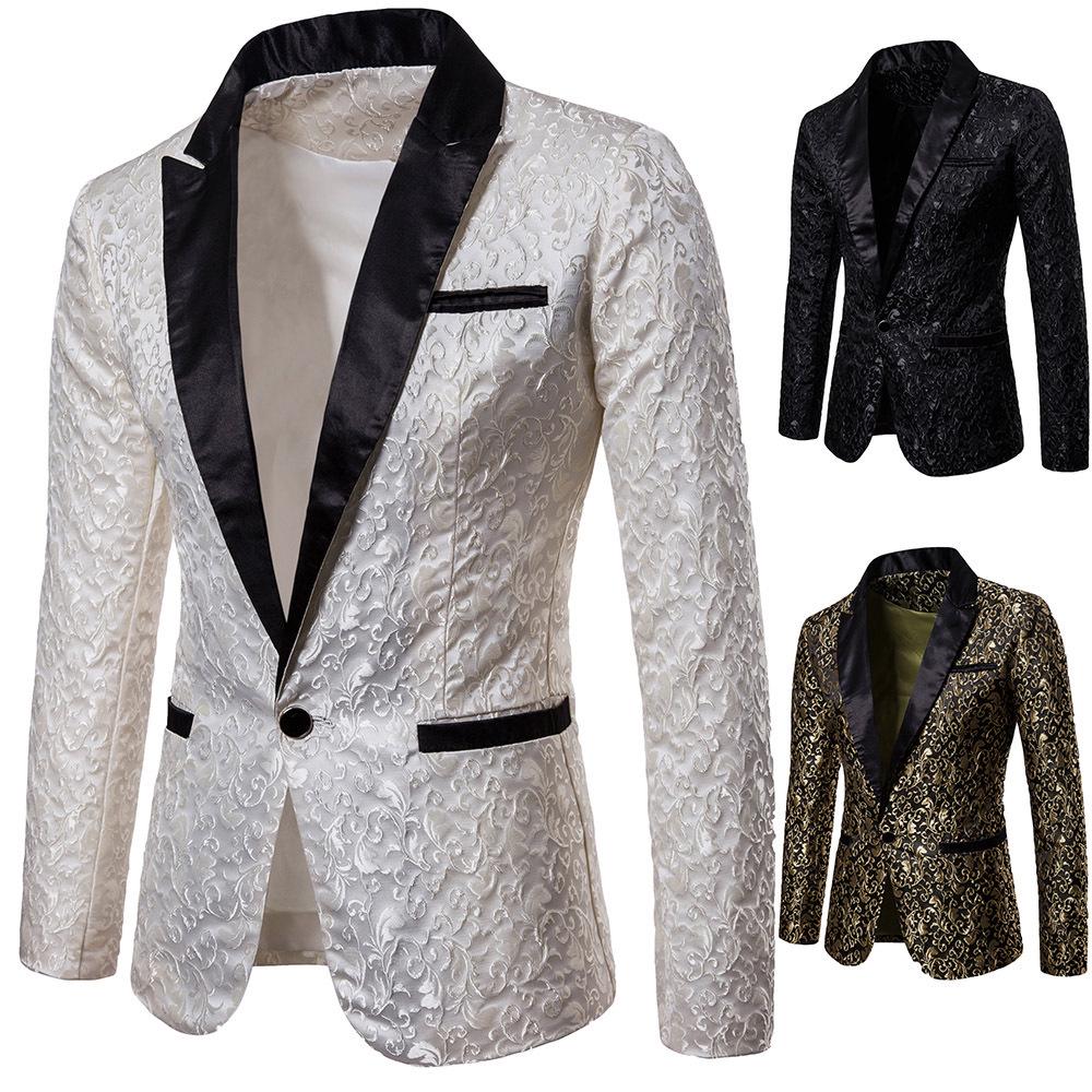 Men's Lapel Suit: 2024 Autumn/Winter European & American Jacquard Design XZ32