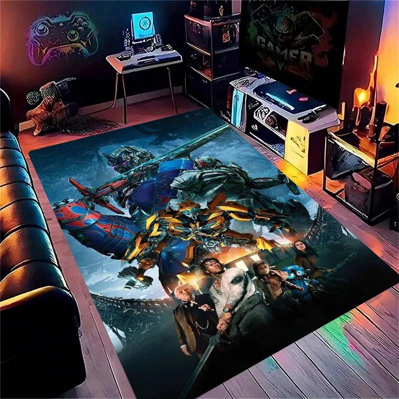 High-quality Cartoon T-Transformers Autobots 3D Bathroom Anti-Slip Mat Rugs for Home Kitchen Floor Decor Carpet