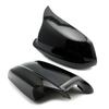 2pcs Carbon Fiber Pattern Black Side Mirror Cover Caps Overlay Replacement for BMW 5 Series F10 F11 F18 2010-2013 Accessories