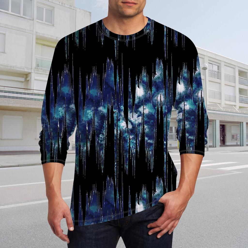 Men's T Shirt O-Neck Clothing Apparel Outdoor Long Sleeve Print Fashion Designer Vintage