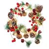 Christmas LED String Light Outdoor Waterproof Pine Cone Light Battery Box LED Copper Wire Fairy Garland Patio Decorate Lamp