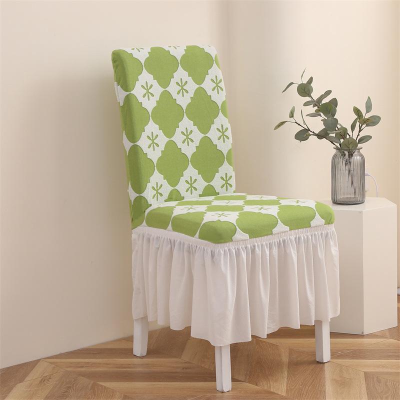 Dining Chair Cover Elastic Stool Cover Thickened Chair Cover Universal Household Dining Table Backrest Integrated Stool Cover Hotel