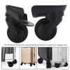 1 Pair Swivel Luggage Wheel Replacement Black Suitcase Accessories Trolley Case Wheel Luggage Repair Wheel Luggage Repair
