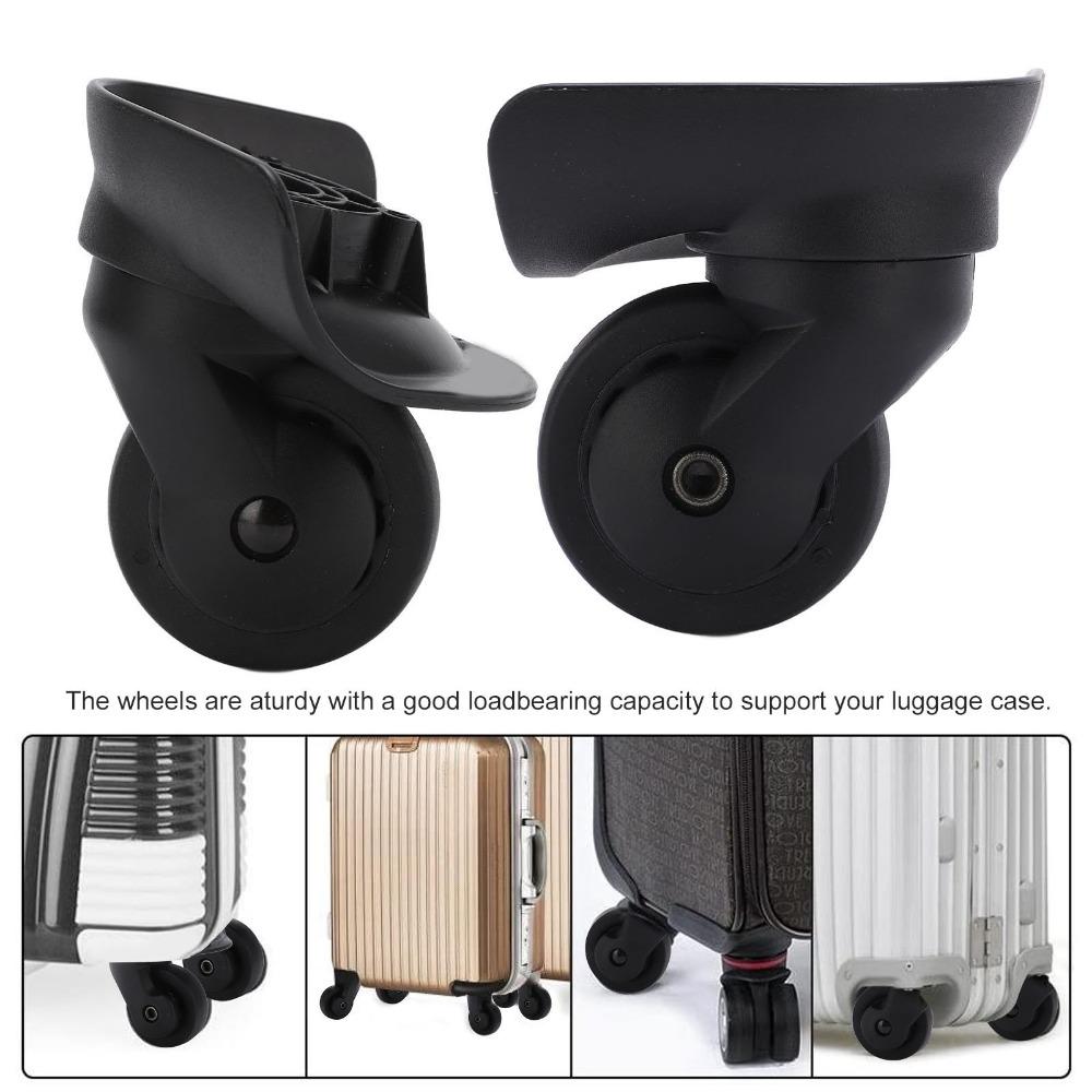 1 Pair Swivel Luggage Wheel Replacement Black Suitcase Accessories Trolley Case Wheel Luggage Repair Wheel Luggage Repair