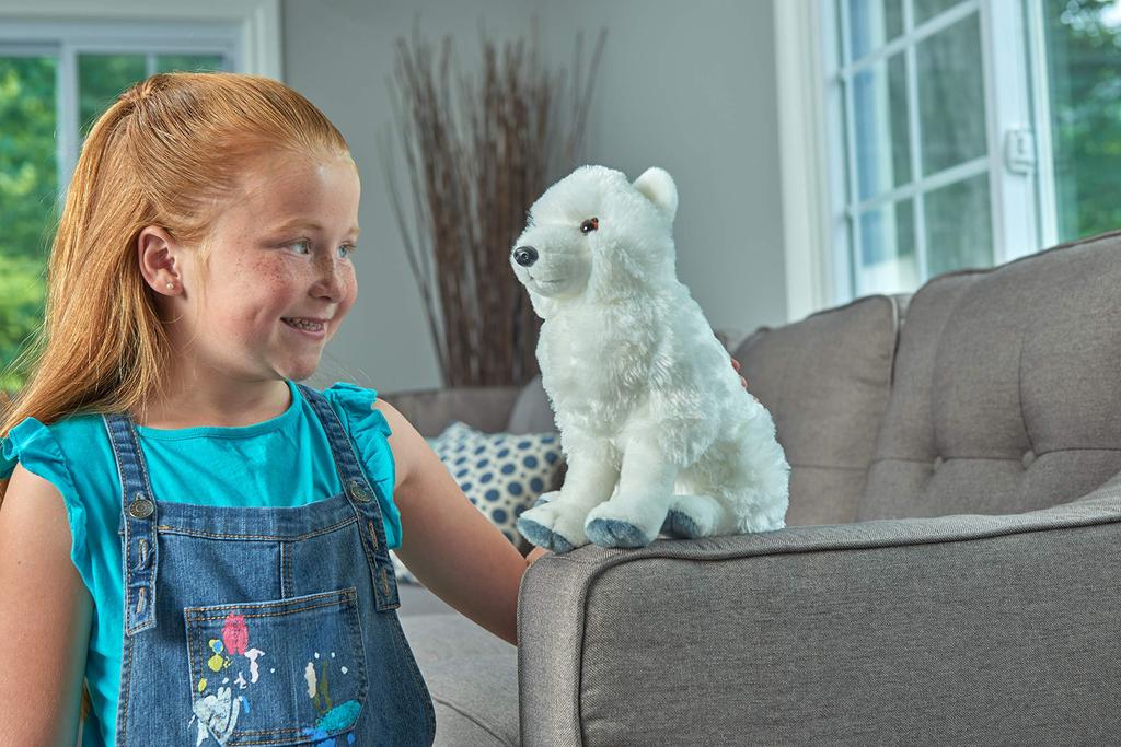 Wild Republic Arctic Wolf Plush Toy, Soft Material, Wild Animal, Gift, Present, Cuddlekins, W12 X D35 X H28cm, 20072