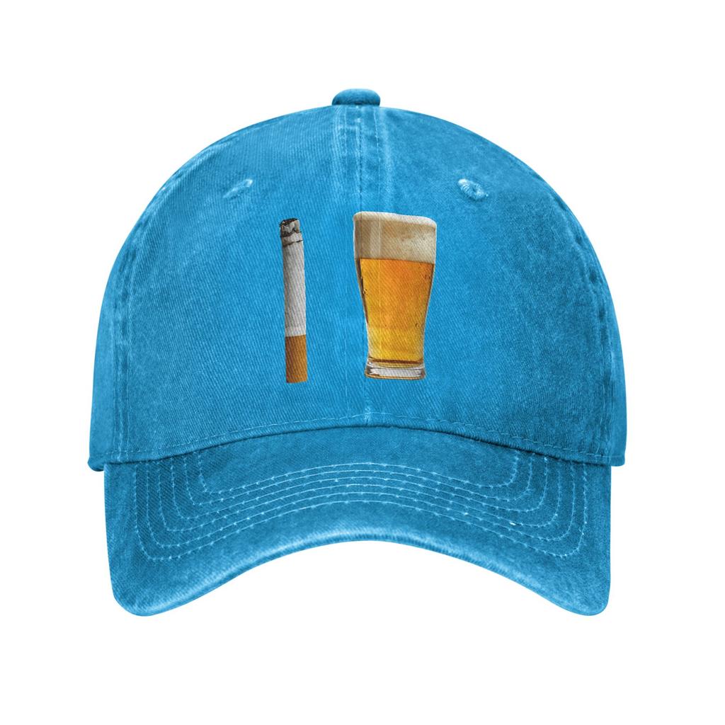 Funny Beer Cigarette Casual Baseball Cap Hunting Camping Trucker Hat Summer Sunscreen Unisex Unisex Trendy Snapback Cap