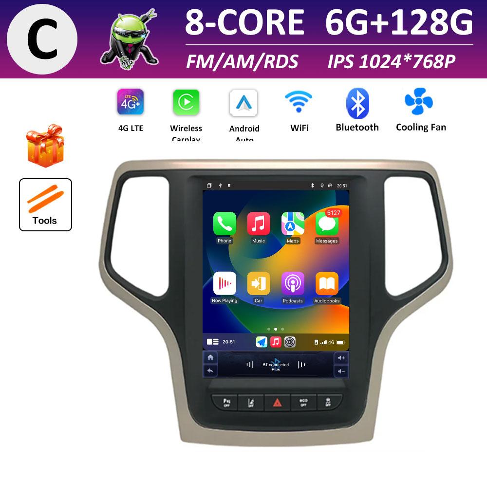 For Jeep Grand Cherokee 2014 2015 2016 2017 Wireless Carplay Android Smart System IPS Touch Screen GPS Navigation DSP Stereo BT