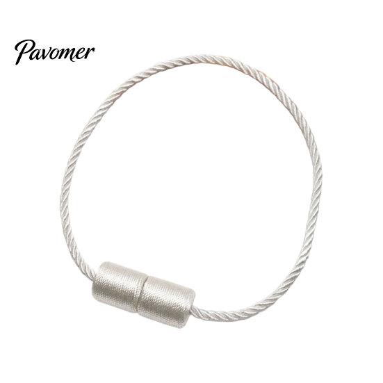 No Drill Curtain Tiebacks Magnetic Tiebacks, Modern Simple Rope Tie Backs, Elegant Decorative Drapes Weave Holdbacks for Home Bedroom Office