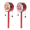 Chinese Monkey Drum Tambourine Hand Rattle Bell Beginners Spin Rattle Drum  Musical Instruments