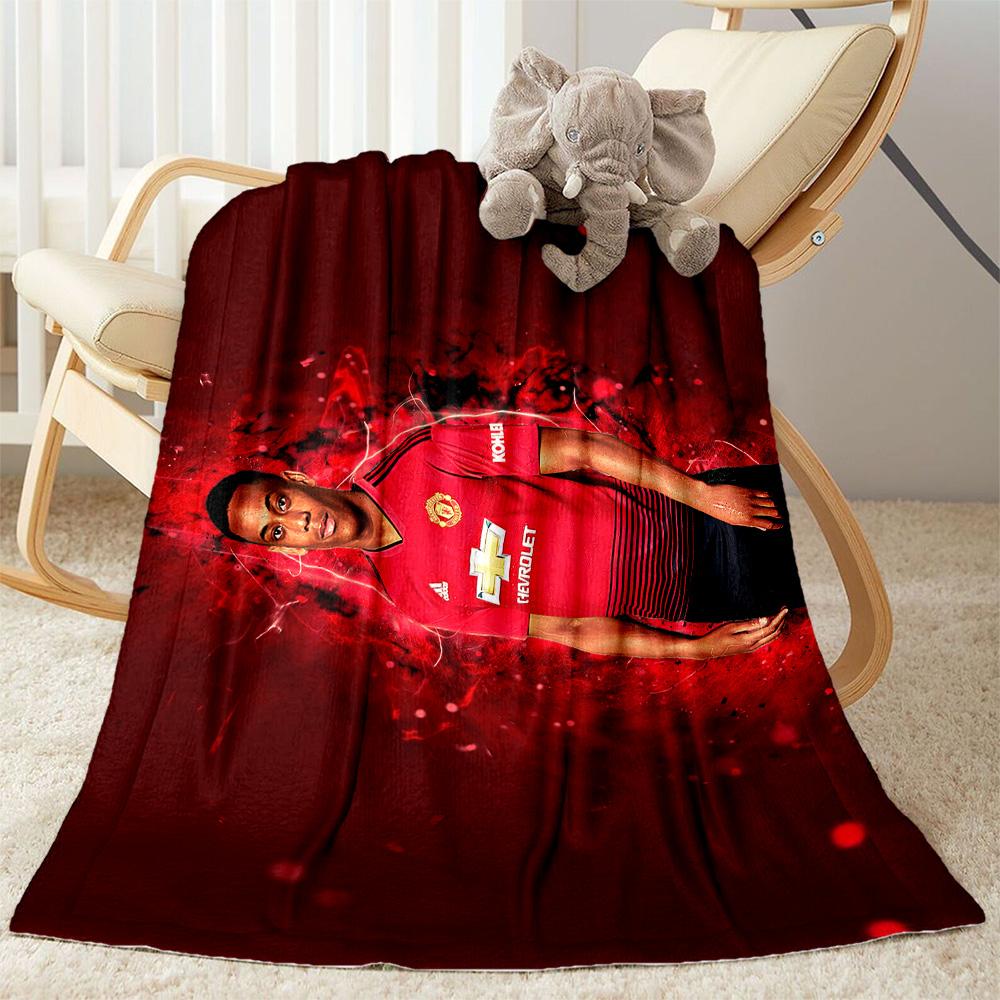 Manchester Player Blanket Warmthful Decor Suitable for Bedding Seaside Office Chair for All Occasions Warmthful Decor