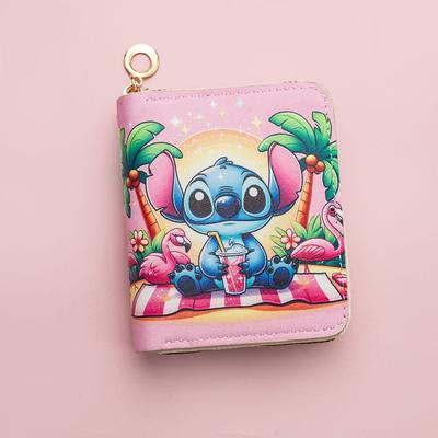 Portefeuille en PU dessin animé étudiant petit sac à fermeture éclair sac à monnaie sac pour carte d'identité sac à cartes