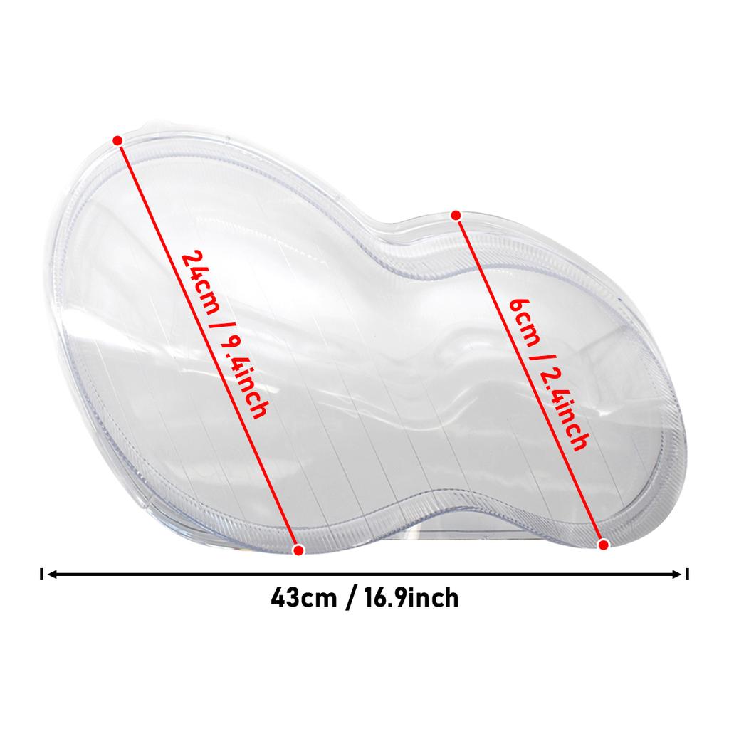 Car Front Headlight Lens Cover Replacements For Mercedes For Benz W203 C-Class 2001-2007 2038203261 2038201259 Headlight Covers